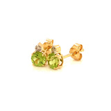 Aretes de Peridoto en oro amarillo 18k