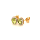 Aretes de Peridoto en oro amarillo 18k