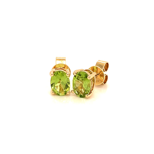 Aretes de Peridoto en oro amarillo 14k