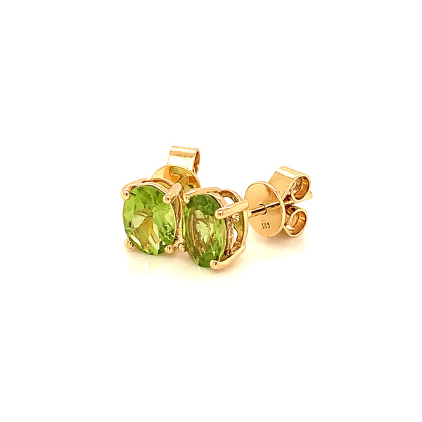 Aretes de Peridoto en oro amarillo 14k