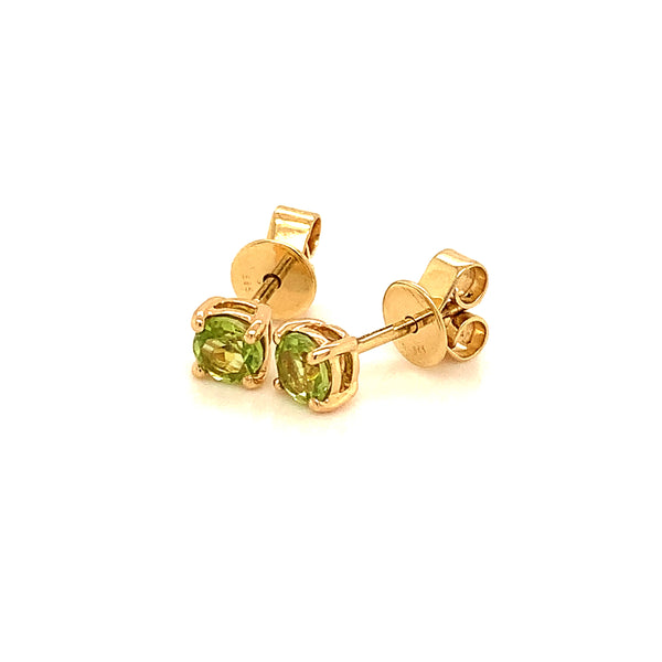 Aretes de Peridoto en oro amarillo 14k