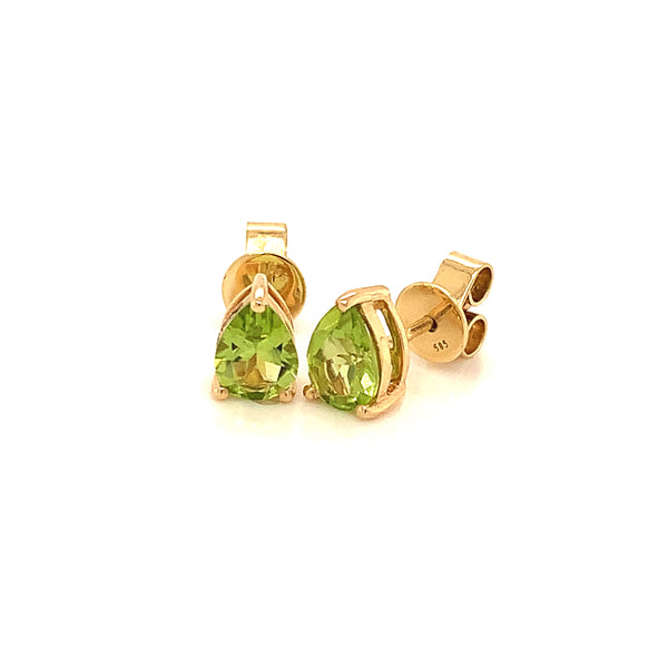 Aretes de Peridoto en oro amarillo 14k