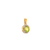 Dije de peridoto en oro amarillo 18kt