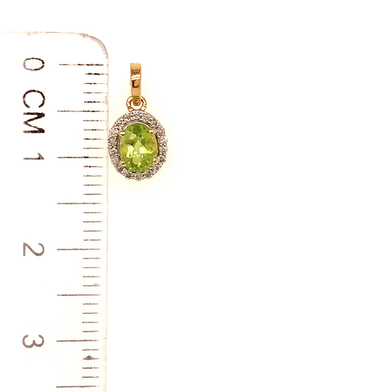 Dije de peridoto en oro amarillo 18kt