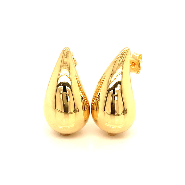 Aretes (gota) en oro amarillo 18k