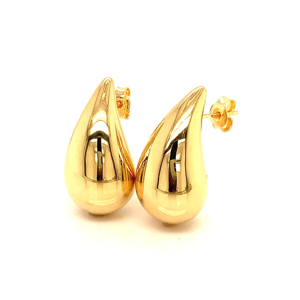 Aretes (gota) en oro amarillo 18k