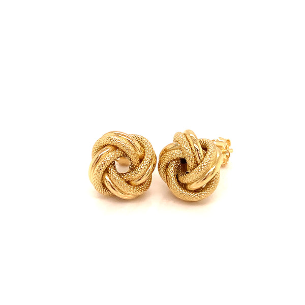 Aretes (nudo) en oro amarillo 18k