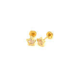 Aretes (estrellas) para bebé en oro amarillo 10kt