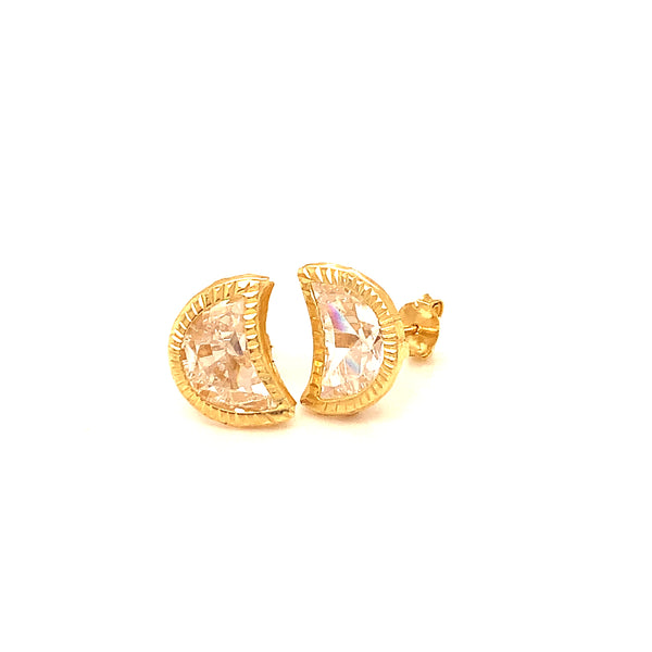 Aretes (luna) en oro amarillo 10kt