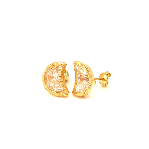 Aretes (luna) en oro amarillo 10kt