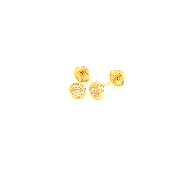 Aretes para bebé en oro amarillo 10kt