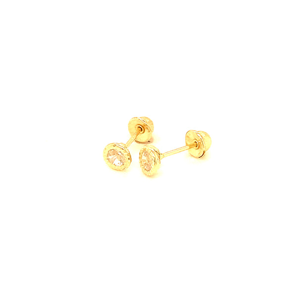 Aretes para bebé en oro amarillo 10kt