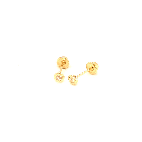 Aretes para bebé en oro amarillo 10kt