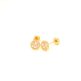 Aretes para bebé en oro amarillo 10kt