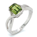 Anillo de cuarzo peridoto en plata 925