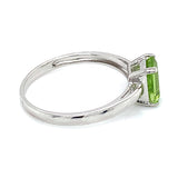 Anillo de cuarzo peridoto en plata 925