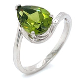 Anillo de cuarzo peridoto en plata 925