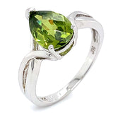 Anillo de cuarzo peridoto en plata 925