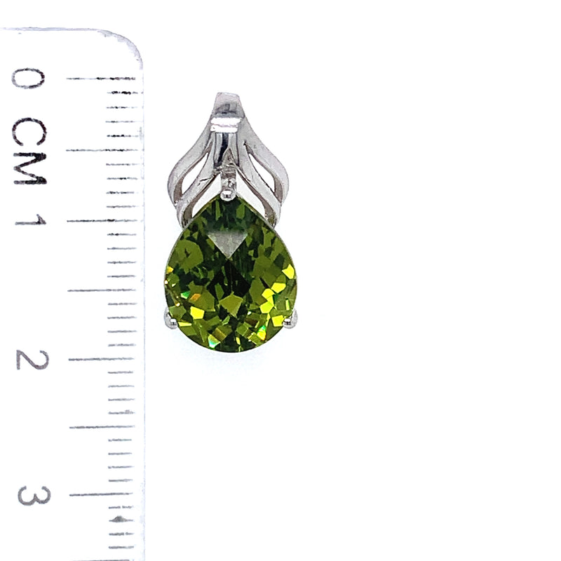 Dije de cuarzo peridoto en plata 925