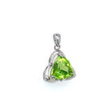 Dije de cuarzo peridoto en plata 925