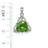 Dije de cuarzo peridoto en plata 925