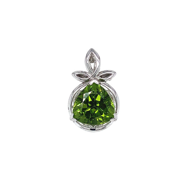 Dije de cuarzo peridoto en plata 925