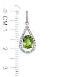 Dije de cuarzo peridoto en plata 925