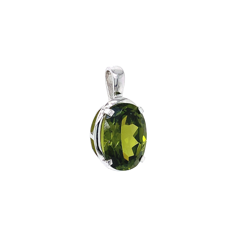 Dije de cuarzo peridoto en plata 925