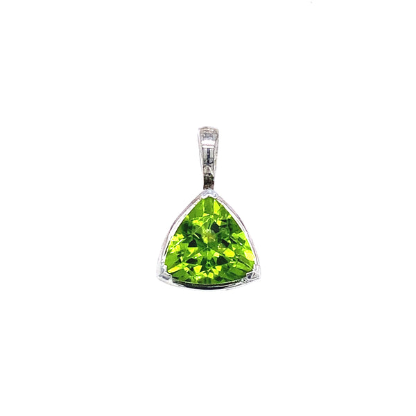 Dije de cuarzo peridoto en plata 925