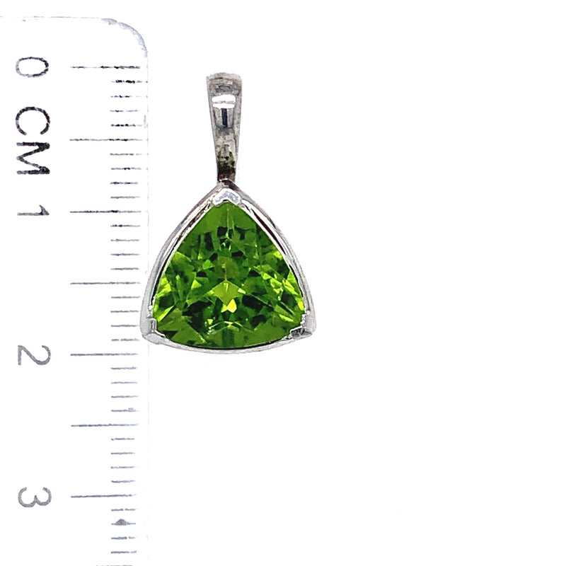 Dije de cuarzo peridoto en plata 925