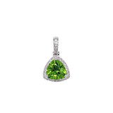 Dije de cuarzo peridoto en plata 925