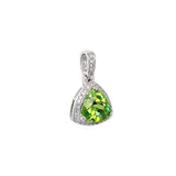 Dije de cuarzo peridoto en plata 925