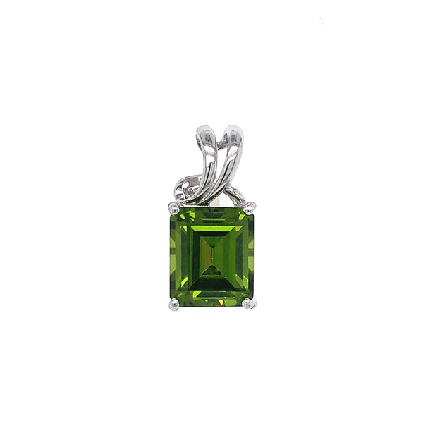 Dije de cuarzo peridoto en plata 925