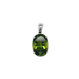 Dije de cuarzo peridoto en plata 925