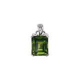 Dije de cuarzo peridoto en plata 925