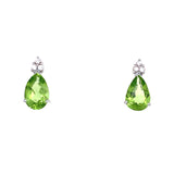 Aretes de cuarzo peridoto en plata 925