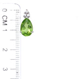 Aretes de cuarzo peridoto en plata 925