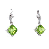 Aretes de cuarzo peridoto en plata 925