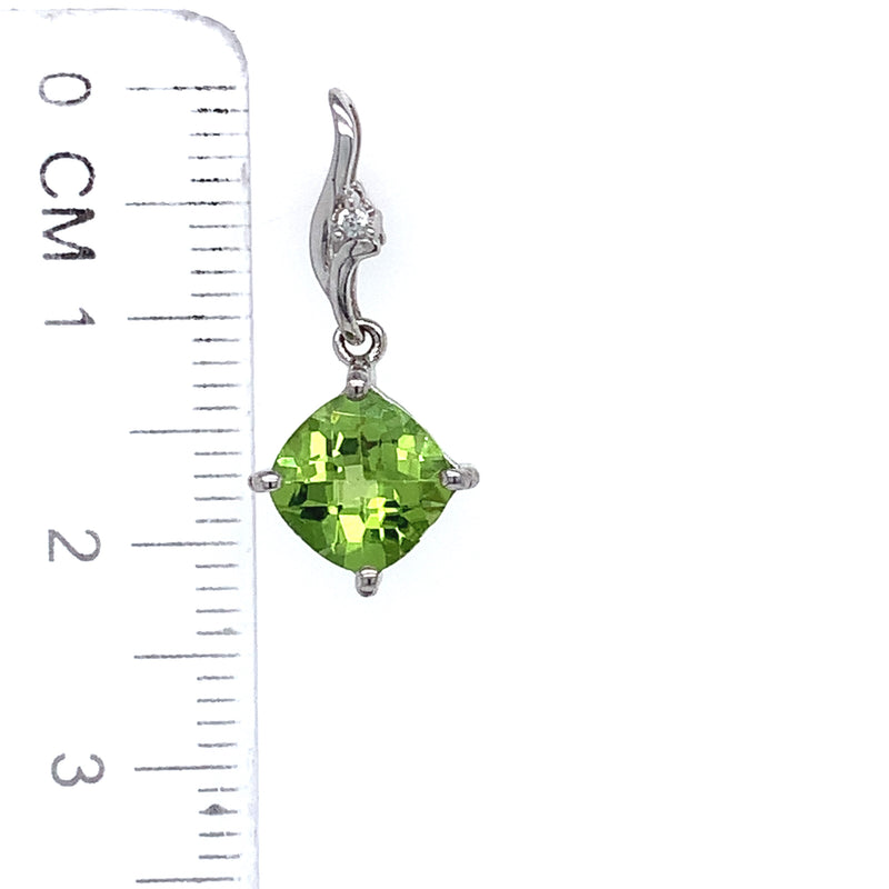 Aretes de cuarzo peridoto en plata 925