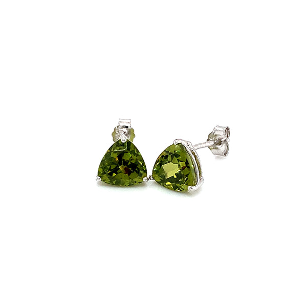 Aretes de cuarzo peridoto en plata 925