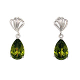 Aretes de cuarzo peridoto en plata 925