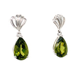 Aretes de cuarzo peridoto en plata 925