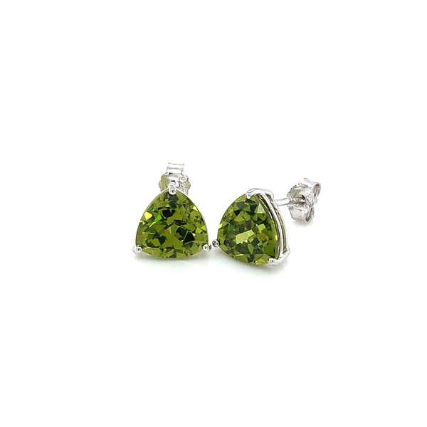 Aretes de cuarzo peridoto en plata 925