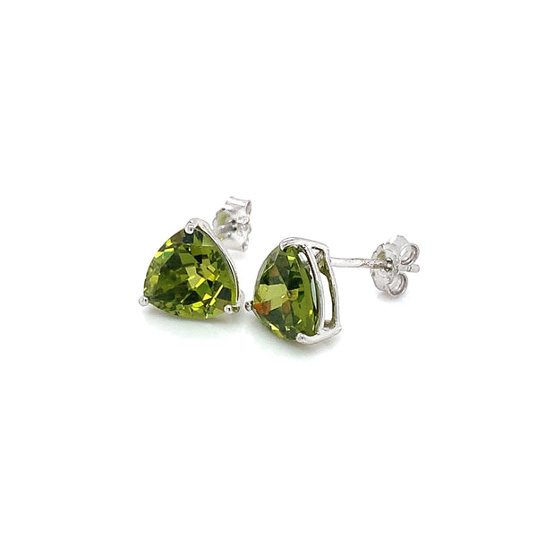 Aretes de cuarzo peridoto en plata 925