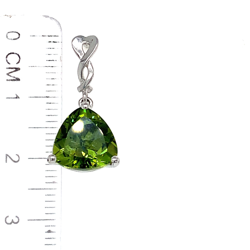 Aretes de cuarzo peridoto en plata 925