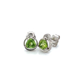 Aretes de cuarzo peridoto en plata 925