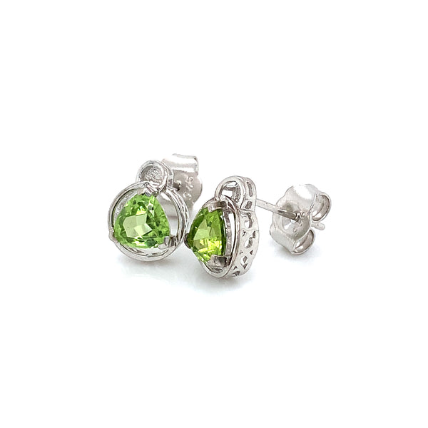 Aretes de cuarzo peridoto en plata 925