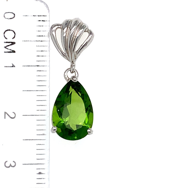 Aretes de cuarzo peridoto en plata 925