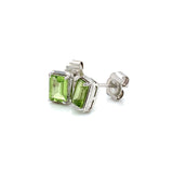 Aretes de cuarzo peridoto en plata 925