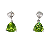 Aretes de cuarzo peridoto en plata 925